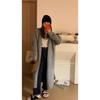 2026 Moda Feminina Outono e Inverno Novo Estilo Coreano Estilo Preguiçoso Cardigan de Tricô de Comprimento Médio Solto Emagrecedor Suéter Versátil Tendência