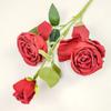 Ramo artificial de rosas de concubina real de 3 cabezas para salón de bodas, decoración de hotel, conjunto de celebración, accesorios para fotos de celebridades en línea