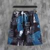 Comércio Exterior 4043 Nova Calça de Cinco Pontos de Verão Masculina Estampa Havaiana Calça Solta Shorts Estilo Praia para Jovens