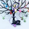 Anel de Arame de Aço Colorido 14mm Chaveiro de Sino Acessórios DIY Amuleto da Sorte Pingente Mercadoria de Celebridade Anime