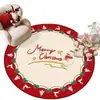 Tapete de Natal Chifres de Veado Sinos Tapete Tapete de Árvore de Natal Vermelha Decoração de Feriado para Sala de Estar Veludo Cristalizado Tapete Antiderrapante
