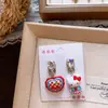 Pendientes de Clip de Resina Coloridos Lindos con Forma de Personaje de Dibujos Animados para Niñas, Accesorios de Pendientes de Lazo Corazón Explosivo