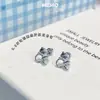 Anel de Diamante Fofo Orelha de Gato Kt Osso de Unha Coração Rosa Kt Feminino Versátil Pequeno Fresco Doce Fofo Brincos de Aço Titânio