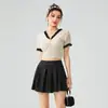 Traje de Banho Coreano de Duas Peças para Fonte Termal para Estudantes, Conservador, que Cobre a Barriga, Emagrecedor, Estilo Separado, Roupa de Banho para Meninas Fofas, Moderno e Sexy