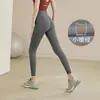 Pantalones de Tiburón Elásticos de Uso Exterior de Cintura Alta Levanta Glúteos Control de Abdomen Sensación Nude Leggings de Yoga Fitness Running Deportes Capa Base Ajustada
