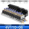 Válvula de Controle Pneumático Interruptor 4V210-08 24V Válvula Solenoide de Cinco Vias Duas Posições 220V Base de Coletor Ilha de Válvulas
