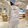 Mochila nueva estilo chica suave, alto atractivo estético, bolsa escolar de gran capacidad para chicas de secundaria y preparatoria, mochila de moda a cuadros y lunares