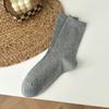 Meias Femininas Milad de Cano Médio com Renda, Meias Fofas de Bolinhas para Primavera e Outono, Adequadas para Combinar com Mocassins