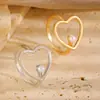 Anel de Abertura Duplo Amor Comércio Exterior Transfronteiriço Tendência Japonesa e Coreana Anel de Dedo de Abertura com Pérola Embutida Anel Duplo Amor