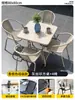 Juego de Muebles para Patio al Aire Libre: Mesa y Sillas de Té para Jardín y Balcón, Silla de Mimbre de Ocio Mesa de Comedor