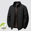 Chaqueta de algodón para hombre 2026 colección otoño e invierno, estilo camisa con cuello de solapa, abrigo ligero y cálido de negocios casual para mediana edad hecho de seda de morera