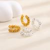 Pendientes de Clip de Oreja Pequeños con Forma Irregular de Engranaje de Moda, Puños de Oreja Versátiles de Estilo Coreano para Chicas Dulces y Frescas Sin Perforación, Estilo Veraniego