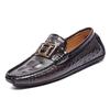 Sapatos Loafer de Couro Bovino Camurça Crocodilo Tamanho Grande Sapatos Casuais para Dirigir Sapatos Casuais Britânicos Couro Genuíno Couro Bovino Sapatos Masculinos