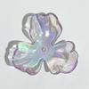 Transparente UV pétalos grandes tres 36mm acrílico diy hecho a mano accesorios para el cabello aretes accesorios de joyería material de pétalo color mágico