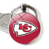 Venda Quente Transfronteiriça NFL Time Pedra Preciosa 32 Logos de Equipe de Futebol Americano NFL Pingente Anel em Relevo Pingente de Chaveiro