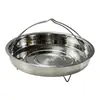 Cesta para Cocinar al Vapor 316 Acero Inoxidable 316L Bandeja para Cocinar al Vapor Compatible con Múltiples Utensilios de Cocina Diseño de Mango Perforado Bordes Redondeados No Cortan las Manos