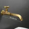 Torneira de Parede de Cobre Estilo Antigo Transfronteiriça, Abertura Rápida de 1/2 Polegada, Água Fria Única, Dobrável, para Uso na Cozinha e ao Ar Livre
