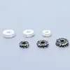 Plata Esterlina S925 Patrón de Martillo de Meteorito Redondo Pequeño Separador Retro Viejo DIY Cuerda Hecha a Mano Joyería Separador Cuenta Accesorios