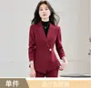 Traje de blazer profesional de manga larga y pantalón acampanado para mujer, de alta gama, blanco, para otoño e invierno, venta al por mayor transfronteriza