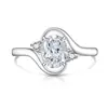 Transmisión en Vivo Más Vendido Corte Flor de Hielo Piedra Preciosa de Color Diamante de Alto Carbono Anillo Paloma Moda para Mujer Joyería Simple de Lujo Ligero Envío Directo