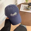 Boné de Baseball Bordado Feminino Primavera e Verão Estilo Japonês Rosto Grande Cabeça Grande Boné Pequeno Estilo Coreano Aba Larga Top Macio Chapéu da Moda