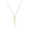 Collar de acero de titanio con perlas de agua dulce, ligero, de lujo, con borlas de fritillaria y mariposa, elegante cadena de clavícula con perlas de agua dulce de celebridades de Internet para mujer
