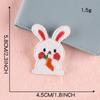 Etiqueta autoadhesiva de tela con diseño de conejo de peluche y animales de dibujos animados para accesorios de ropa con bordado por computadora Duo Cool