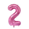 Exquisito empaque de tarjeta de papel globos de número de papel de aluminio de 32 pulgadas versión EE. UU. para decoración y arreglo de fiesta de cumpleaños festiva