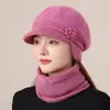 Nuevo gorro cálido de otoño e invierno para mujeres de mediana edad y ancianos, con protección para las orejas y forro de polar, perfecto para la abuela y el abuelo