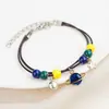 Jingdezhen Navidad Cerámica Cuerda Trenzada Pulsera Animales de Dibujos Animados Cuerda de Mano Joyería al por Mayor para Atracciones Turísticas Nicho Lujo Ligero