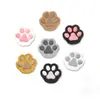 Adesivos Bordados de Patinha de Cachorro Fofa Adesivos de Tecido para Mochila de Escola Bolsos Capa Protetora para iPad Adesivos Decorativos Patch Adesivos Autoadesivos