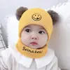 Chapéus de Bebê Primavera e Outono 0-3-6-12 Meses Chapéus de Bebê Masculino e Feminino Chapéus de Lã Quentes de Inverno para Crianças e Cachecóis