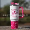 Nova caneca de carro de grande capacidade 40Oz, com alça fashion criativa, copo de água para carro, copo térmico de aço inoxidável com impressão 3D