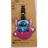 Etiqueta de equipaje Lilo & Stitch Stitch de orejas grandes linda, etiqueta de identificación de equipaje de goma suave de PVC, caricatura infantil