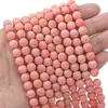 Vidro Mineral Fosco Areia Glitter Contas Redondas Contas Soltas DIY Contas de Mão Material para Colar Pulseira Acessórios Feitos à Mão Joias
