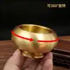 Cazuela del Tesoro Nueve Fuegos Púrpuras de Latón Decoración de Entrada de Sala de Estar Adorno Cazuela para Reunir Fortuna Decoración de Escritorio de Oficina en Casa