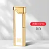 Encendedor inflable de llama abierta personalizado, encendedor lateral de aspecto elegante, rueda de amolado de flores rica, encendedor largo de regalo