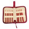 Juego de herramientas de crochet de aluminio con mango rojo, nuevo, transfronterizo, con revestimiento de suave, 9 TPR y alúmina.