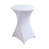 Mesa de bar de color sólido para banquete, mesa de cóctel, mesa elevable con patas altas, cubierta elástica redonda para mesa, directa de fábrica