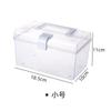 Caja de Ajuste Portátil Caja de Almacenamiento Simple Transparente Caja de Medicamentos Dormitorio de Estudiantes Sin Impresión A Prueba de Polvo Caja de Medicamentos Multifuncional