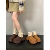 Botas de Nieve Gruesas con Forro de Felpa Estilo Reina Retro de Suela Gruesa para Mujer 2025 Nuevas de Invierno Cálidas Botas Cortas Birkenstock