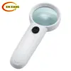 Lupa de Mão com Lente de Vidro Iluminada por LED 5X para Reparo de Placas de Circuito, Leitura, Avaliação de Antiguidades