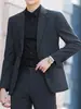 Traje Casual de Color Sólido Otoño 2022 Delgado Duffy Guapo Moderno Holgado Estilo Ligero Maduro Conjunto de Traje Chaqueta Popular en Internet