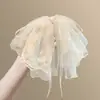 Pinza para el pelo con lazo de cinta de encaje súper de hada para mujer 2026 Nuevo Pinza de alta gama para el pelo con malla y borla de cristal para coleta