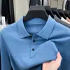 Suéter de punto de manga larga para hombre al por mayor transfronterizo, camisa base delgada de mezcla de lana con cuello para primavera y otoño para hombres de mediana edad