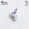 Pendientes de botón de aleación de titanio G23 con triple hoja de marquise y circonita, pendiente de botón para cartílago de la oreja de aleación de titanio F136 con rosca de 0.9 mm, joyería para piercing de labio