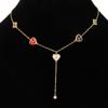 Collar de amor rojo con preservación del color, de acero de titanio retro transfronterizo europeo y americano, personalidad de moda, celebridad de Internet, mismo estilo, cadena de clavícula de alta calidad