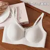 Sujetador push-up de encaje estilo francés con escote en V para busto pequeño para mujer, medio delgado, transpirable, sin varillas, anti-caída, sujetador sexy