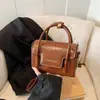 Bolso Pequeño Cuadrado Único con Textura para Mujer 2025 Verano Nueva Moda Retro Versátil Color Sólido Bolso de Hombro Único Cruzado