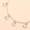 Pulsera de moda pulsera de corazón de amor Europa y Estados Unidos pulsera de tobillo de una sola capa forma de corazón mini flor de durazno suministro de fabricantes de Taobao al por mayor